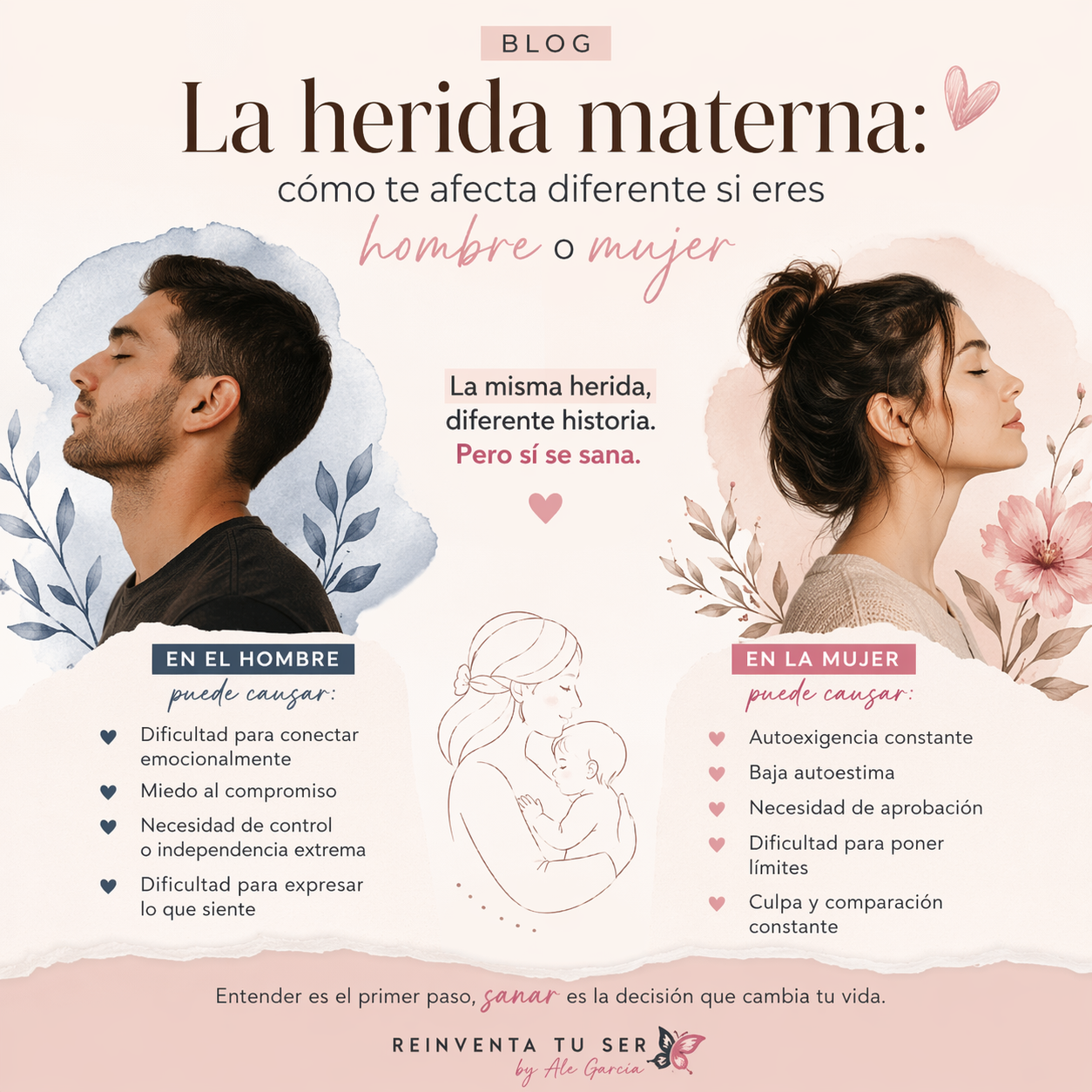 La herida materna: cómo te afecta diferente si eres hombre o mujer (y por qué sigue dirigiendo tu vida)